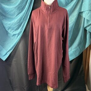 St. John's Bay Men's Maroon Zip-Up Sweater